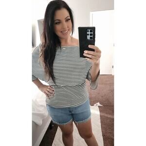 Katherine Barclay Off The Shoulder Textured Top